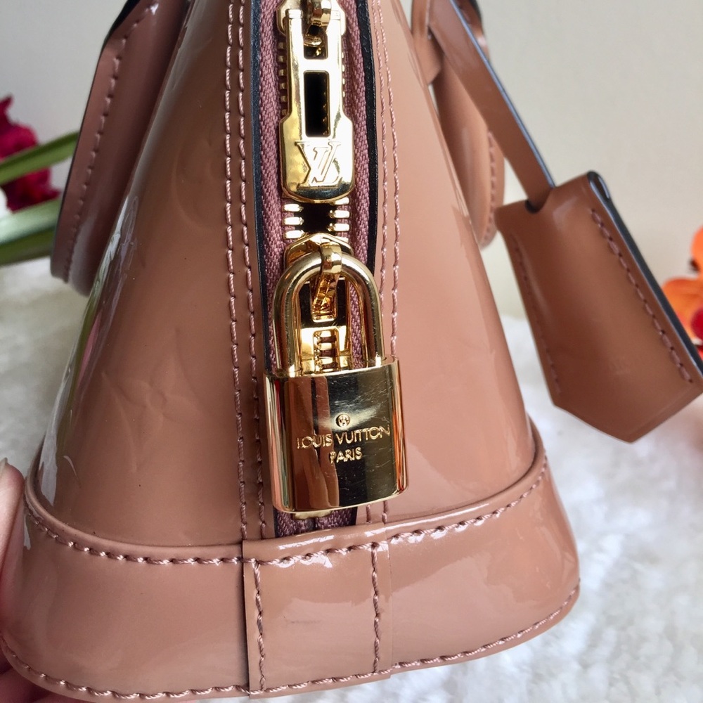 Louis Vuitton Rose Velours Vernis Alma BB - Picture 3 of 16